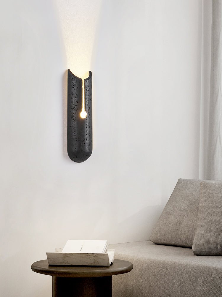 Elraeila aplique de pared travertino negro