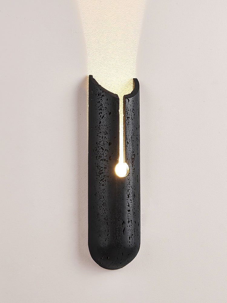 Elraeila aplique de pared travertino negro