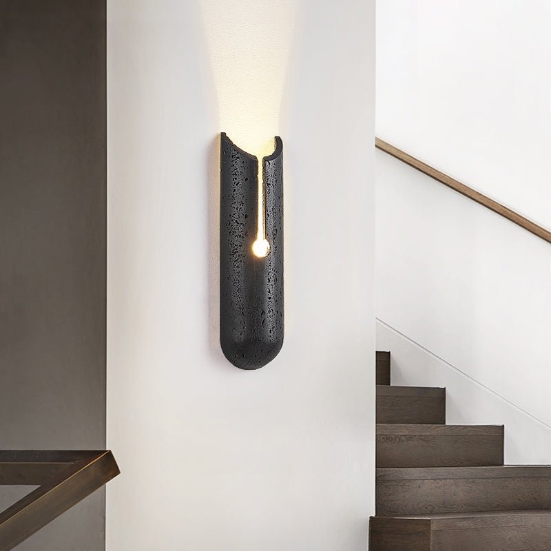 Elraeila aplique de pared travertino negro