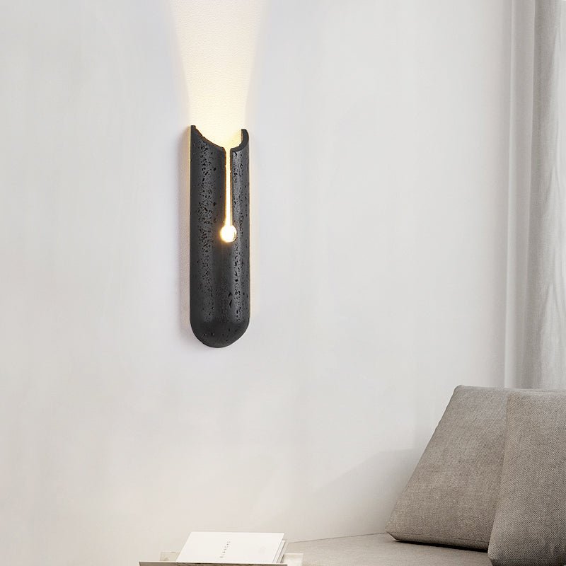 Elraeila aplique de pared travertino negro
