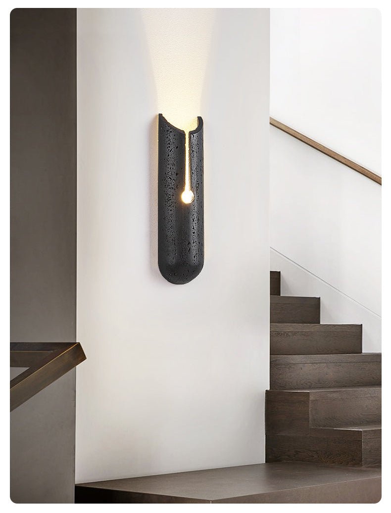 Elraeila aplique de pared travertino negro