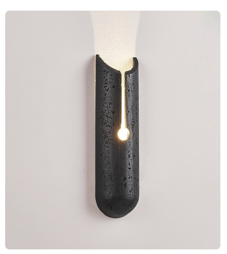 Elraeila aplique de pared travertino negro