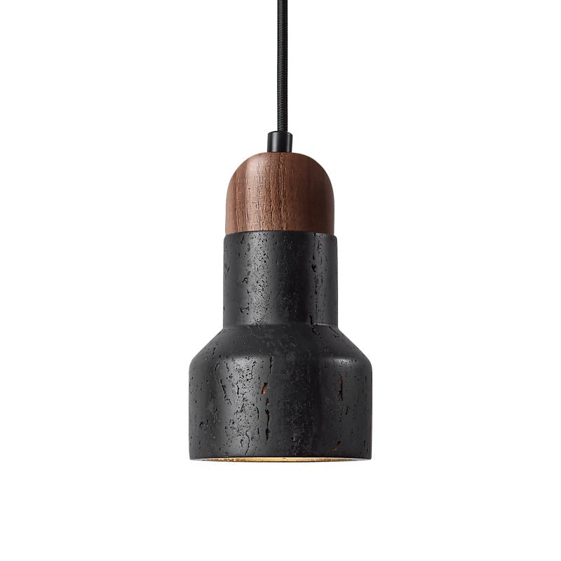 Foundry lámpara colgante moderna de travertino negro