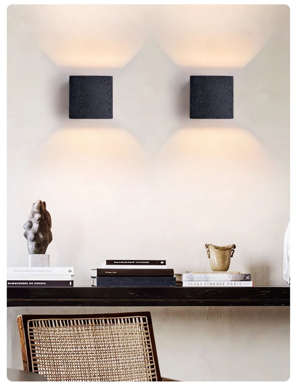 Valeise aplique de pared negro travertino
