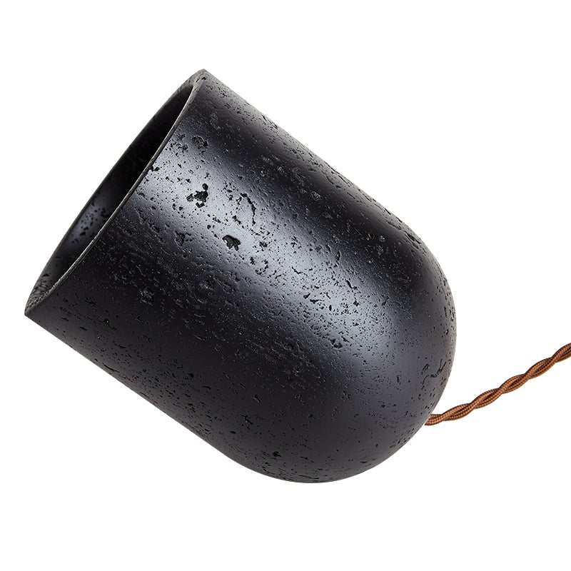 Lumi lámpara de mesa minimalista negra de travertino