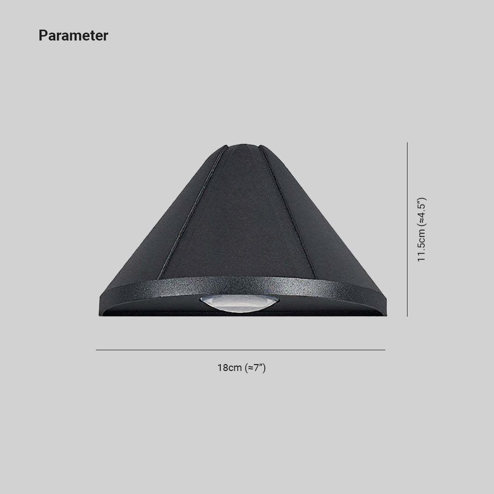 Ray Moderno Triángulo Metal/Acrílico Aplique de Pared Exterior Blanco