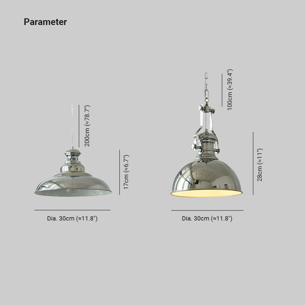 Silva Industrial LED Lámpara colgante Cromo Metal Salón/Dormitorio
