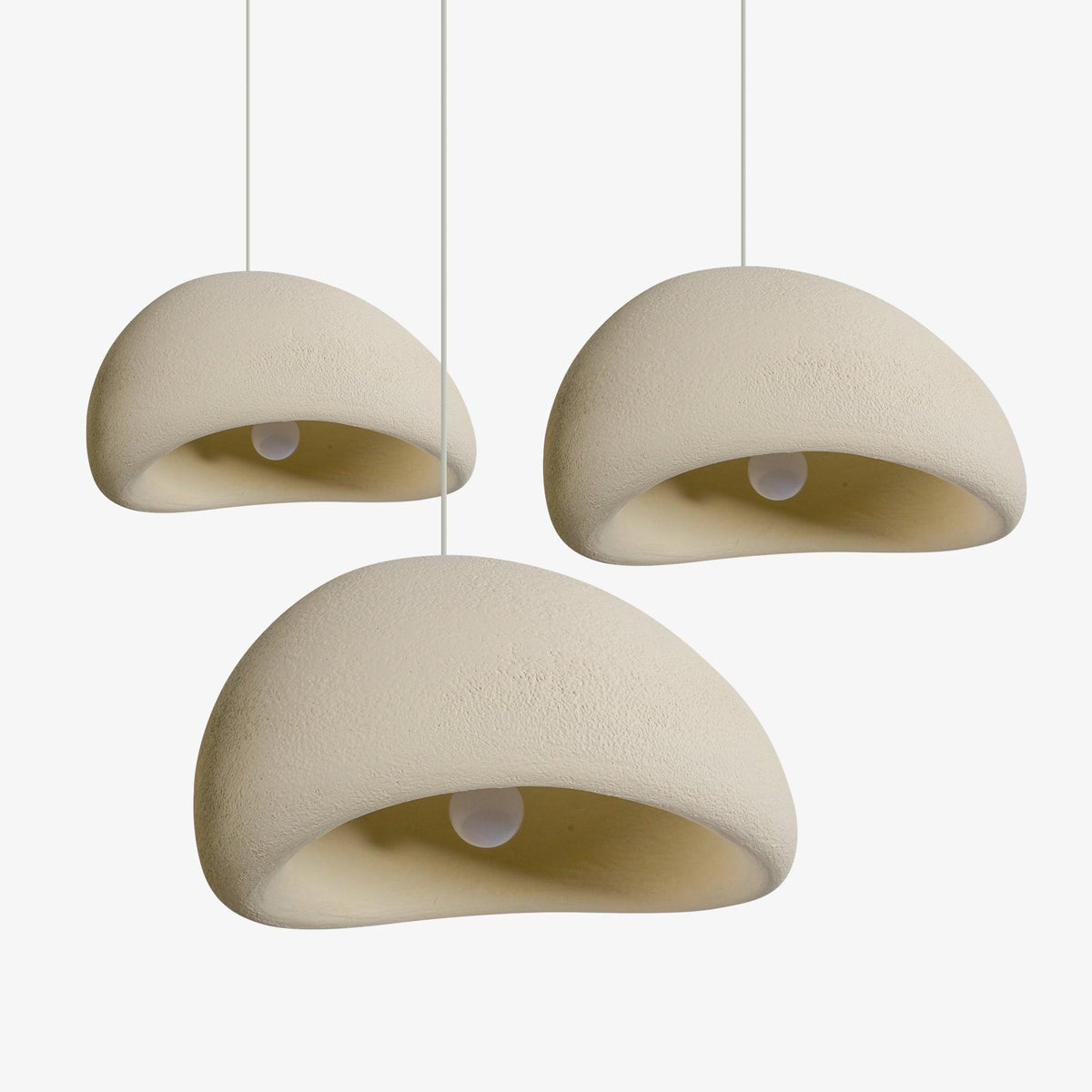 Lámpara de araña Wabi-Sabi Pebble Cluster Forma orgánica minimalista artística