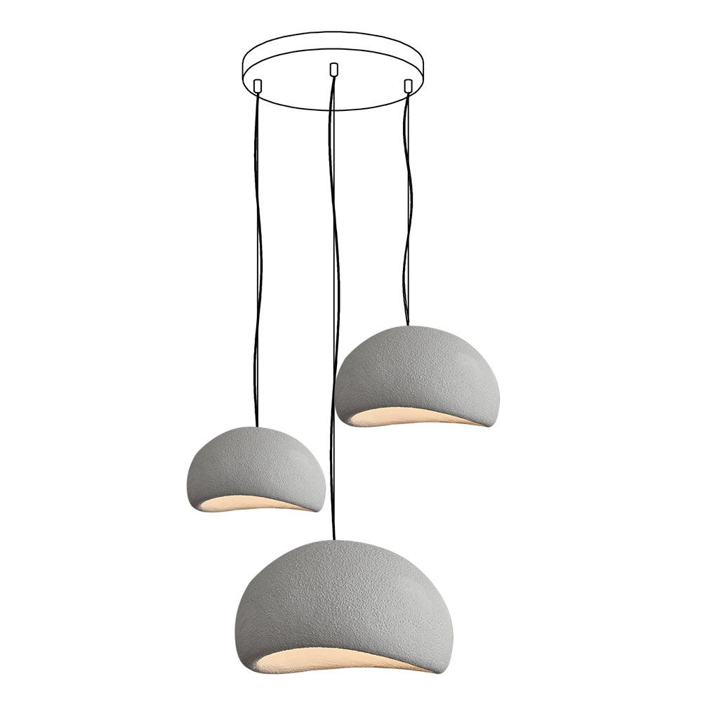 Lámpara de araña Wabi-Sabi Pebble Cluster Forma orgánica minimalista artística