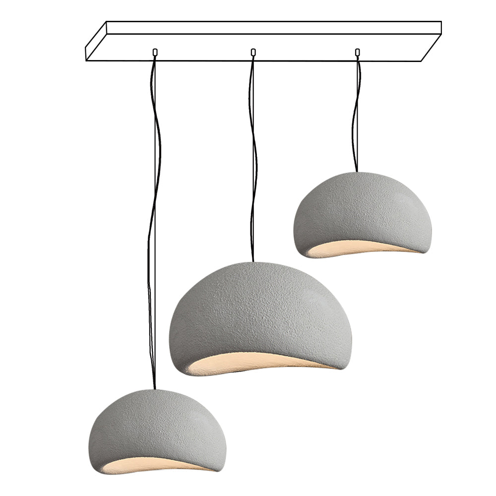Lámpara de araña Wabi-Sabi Pebble Cluster Forma orgánica minimalista artística