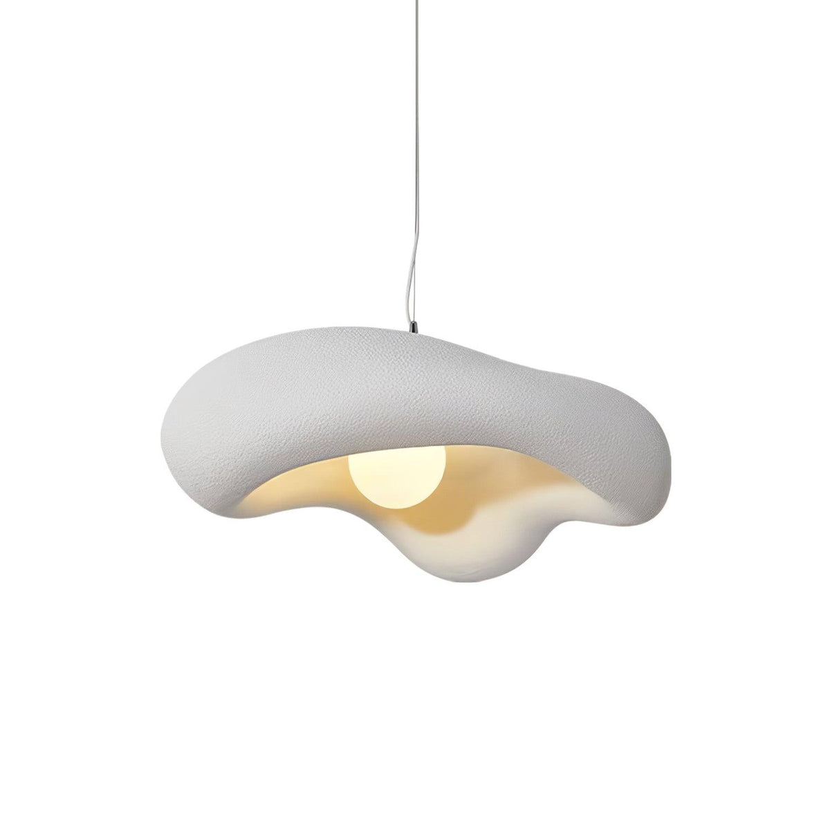 Lámpara colgante de resina en forma orgánica para interiores modernos natural