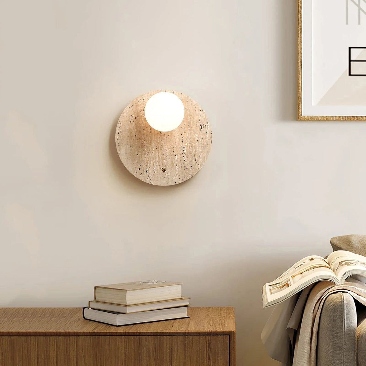 Seraelia aplique de pared travertino