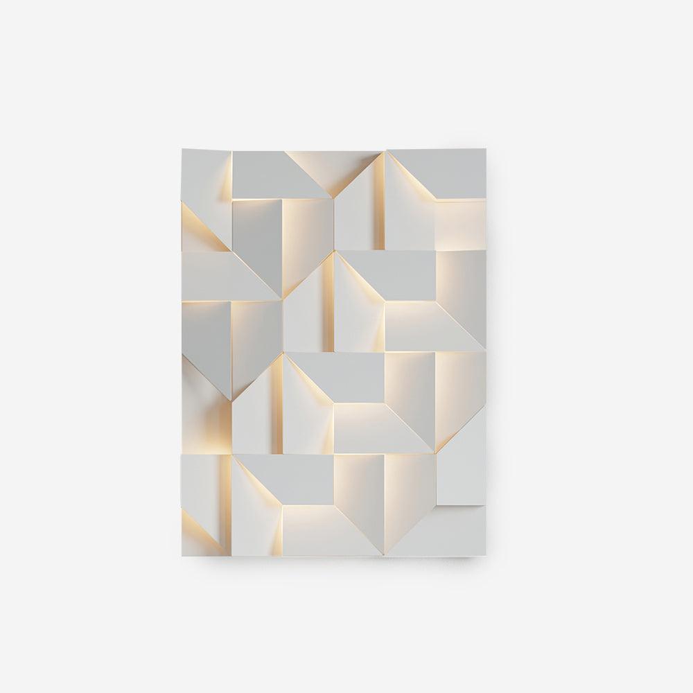 Aplique de pared 3D Paneles geométricos capa luz arte atenuación remota moderno
