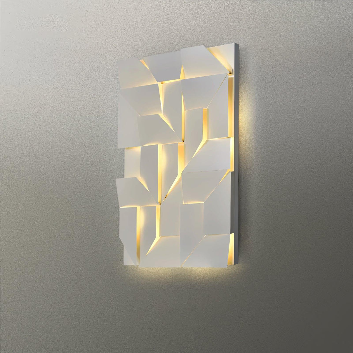 Aplique de pared 3D Paneles geométricos capa luz arte atenuación remota moderno