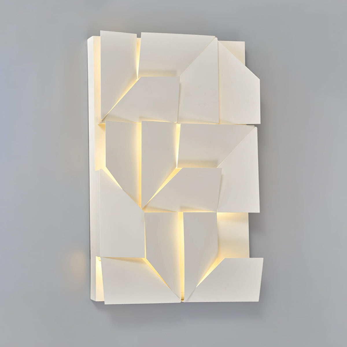 Aplique de pared 3D Paneles geométricos capa luz arte atenuación remota moderno