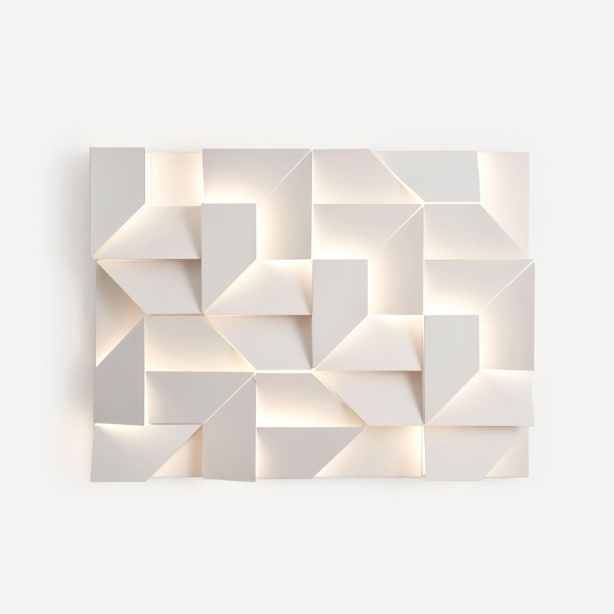 Aplique de pared 3D Paneles geométricos capa luz arte atenuación remota moderno