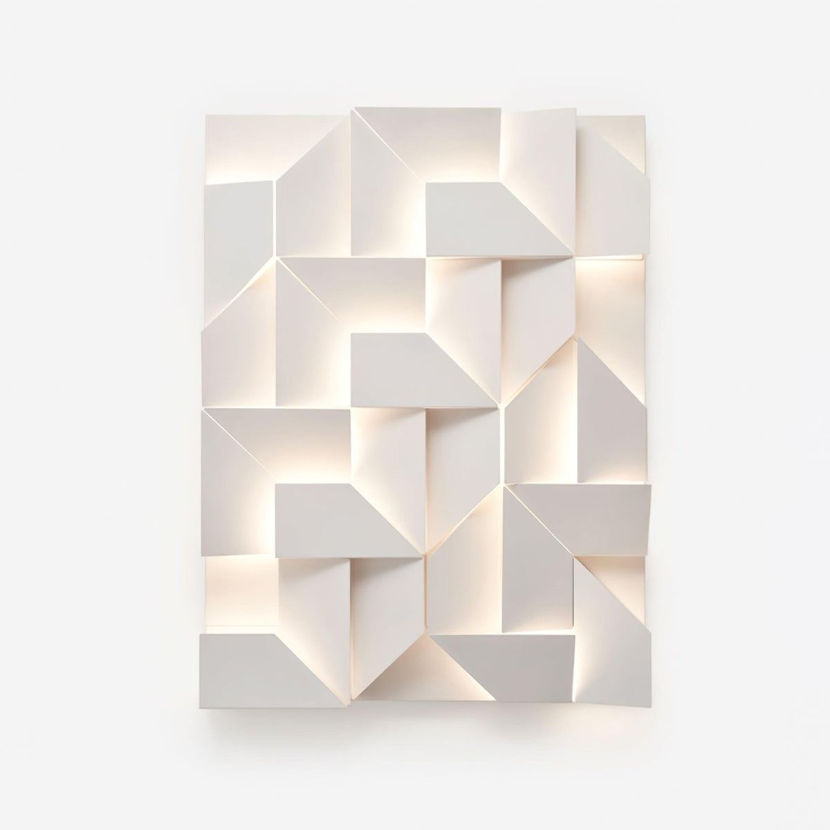 Aplique de pared 3D Paneles geométricos capa luz arte atenuación remota moderno