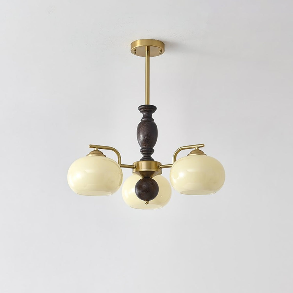 Elverora lámpara de araña nogal Beige Orb