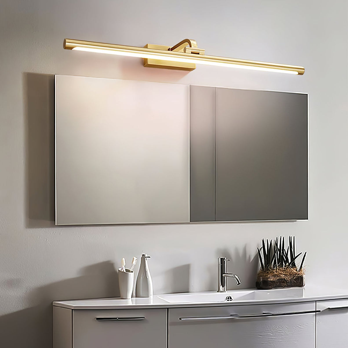Tevelo aplique de pared minimalista de latón