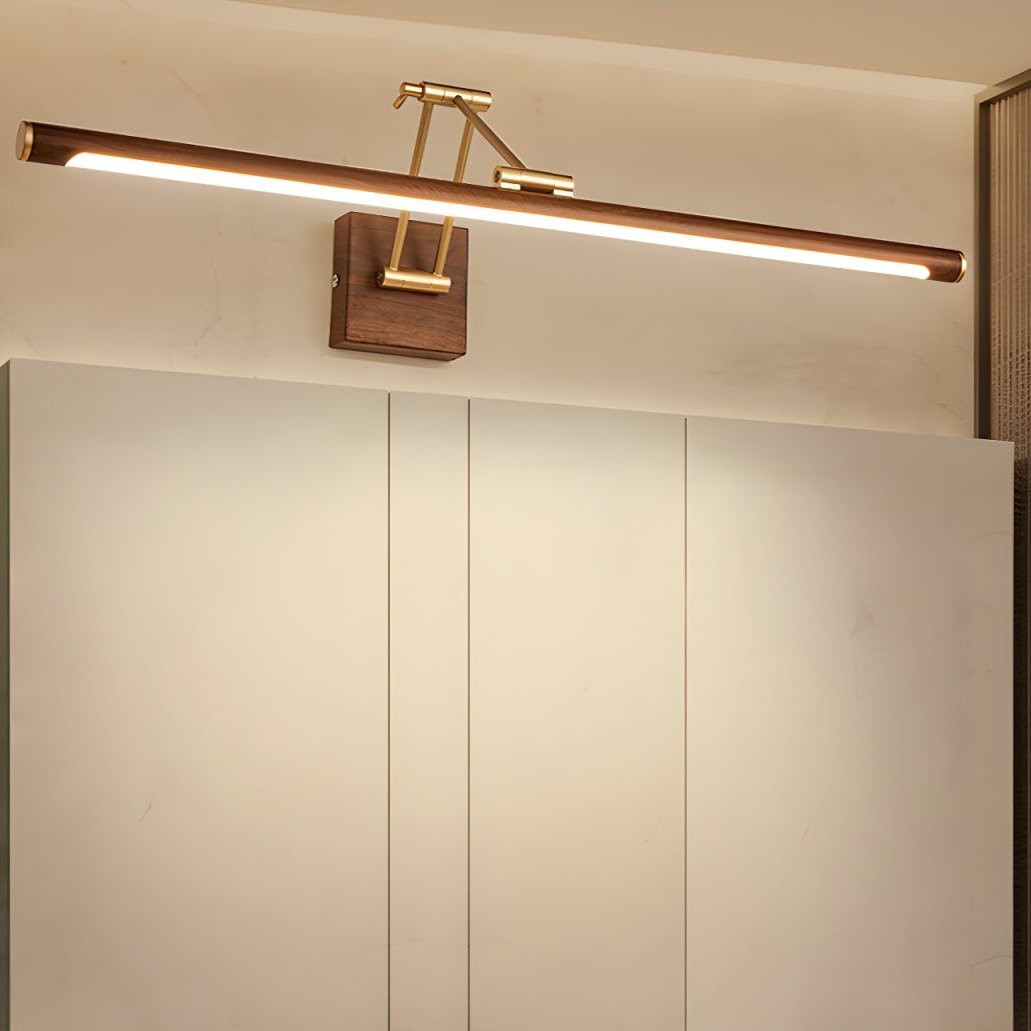 Elvoro aplique de pared color nogal lineal regulable