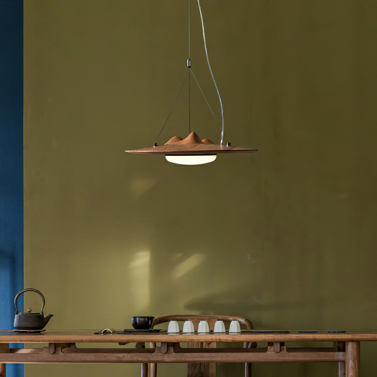 Vathea lámpara colgante Premium nórdica de arte en madera