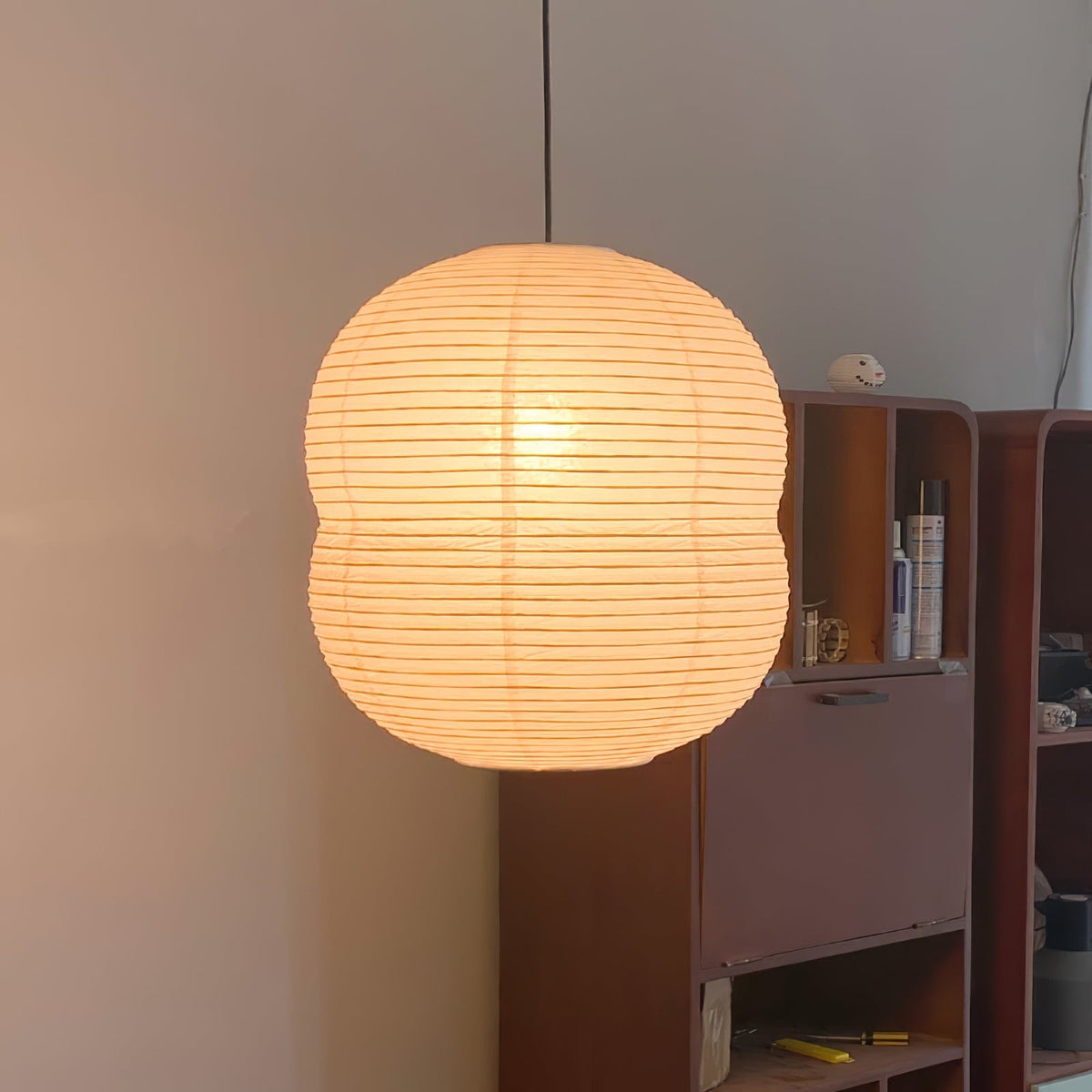 Nivelelle lámpara colgante minimalista con pantalla de papel de arroz