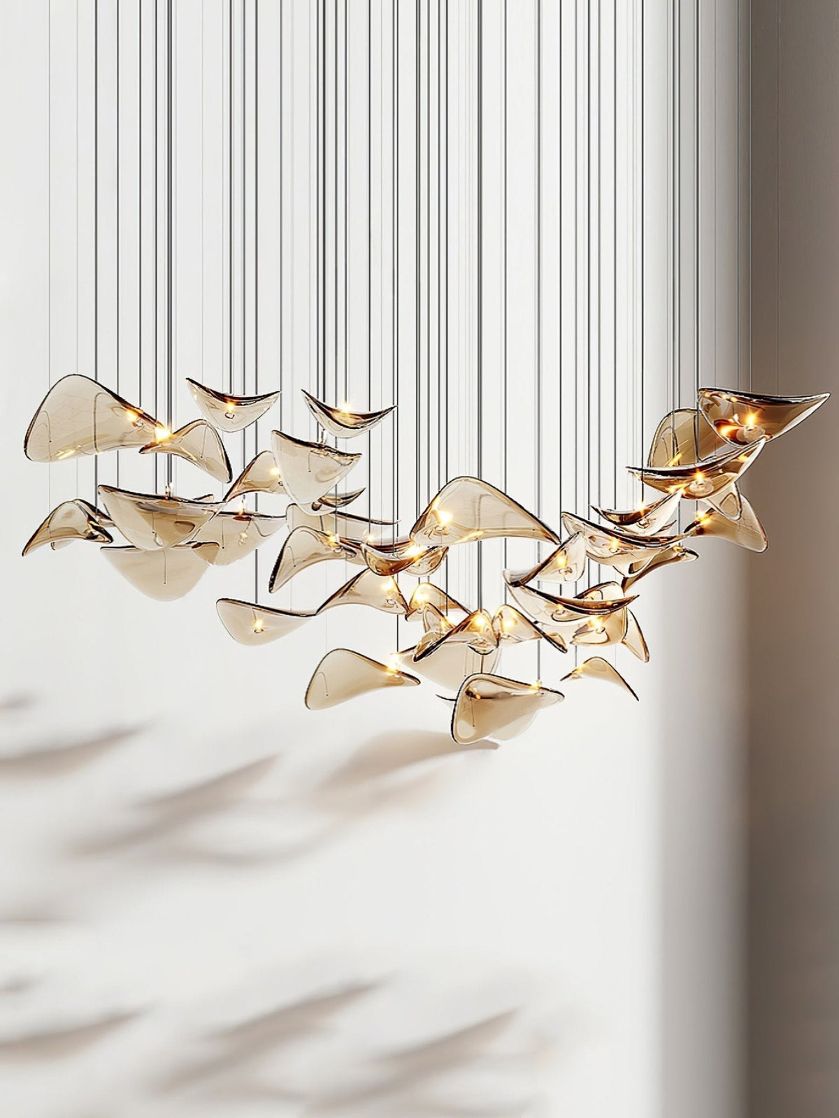 Lioris lámpara colgante mariposa dorada