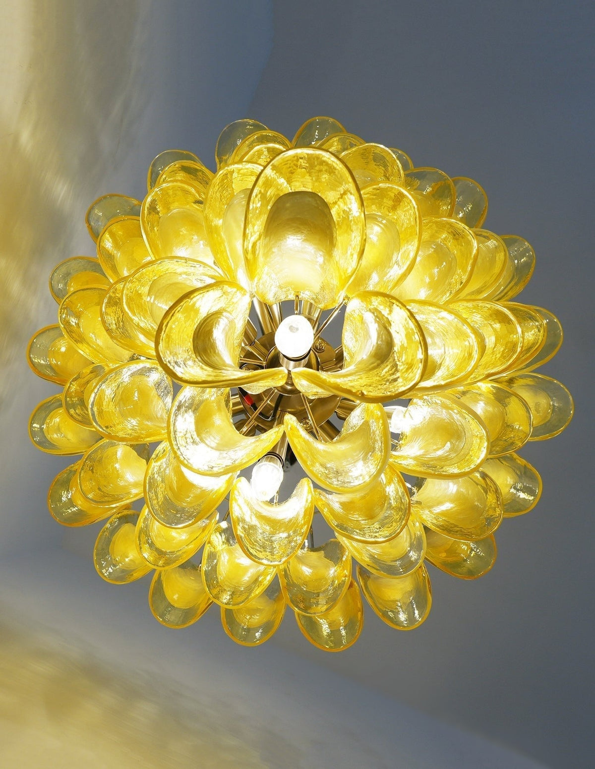 Eranos lámpara de araña Murano vidrio pétalo onda