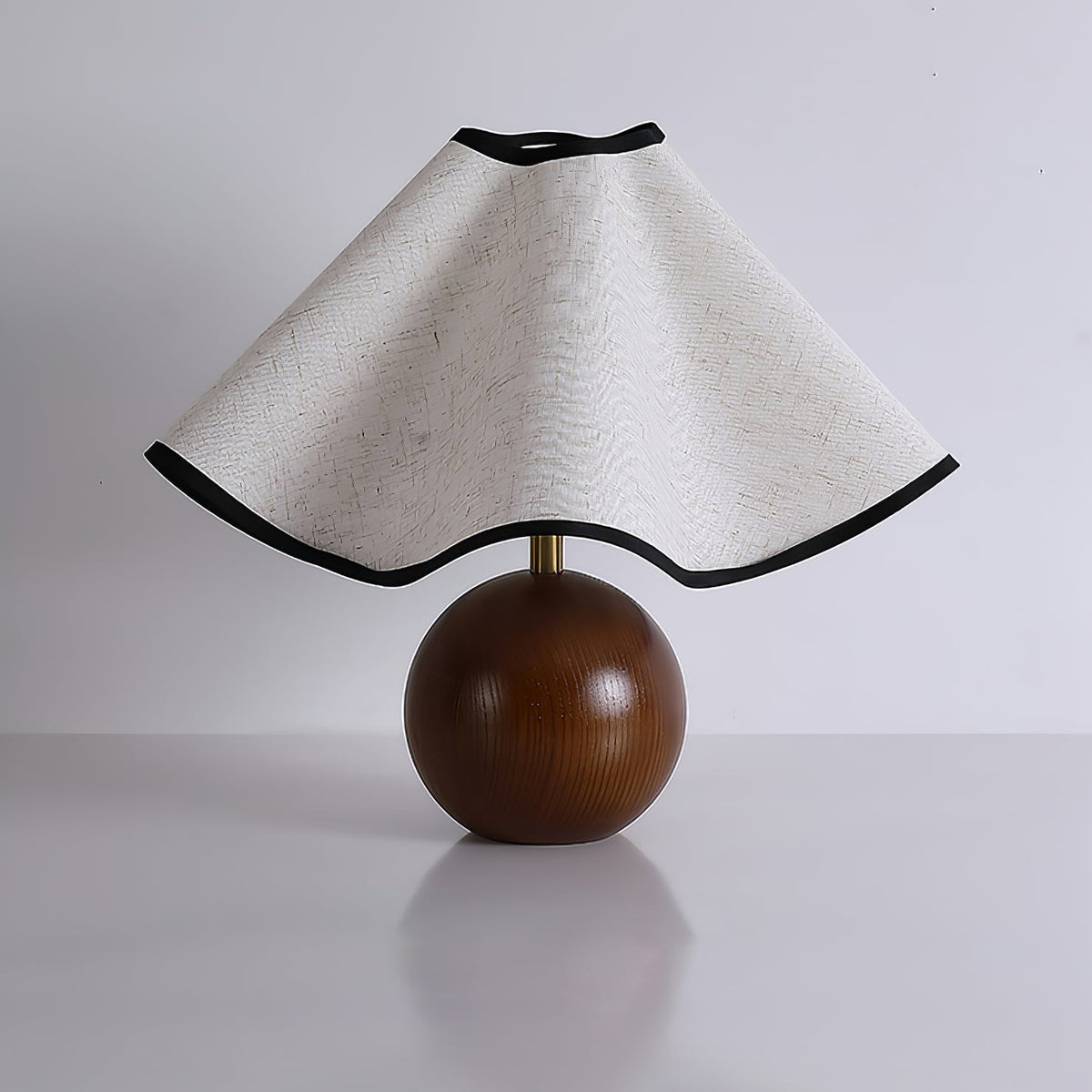 Kalion lámpara de mesa de madera y tejido