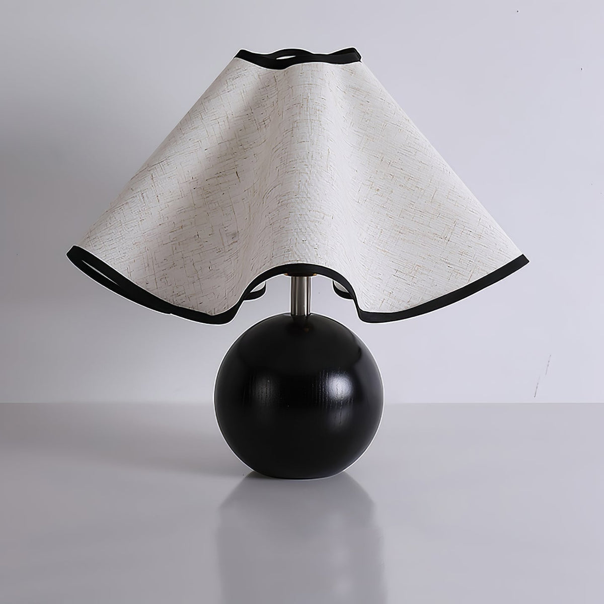 Kalion lámpara de mesa de madera y tejido