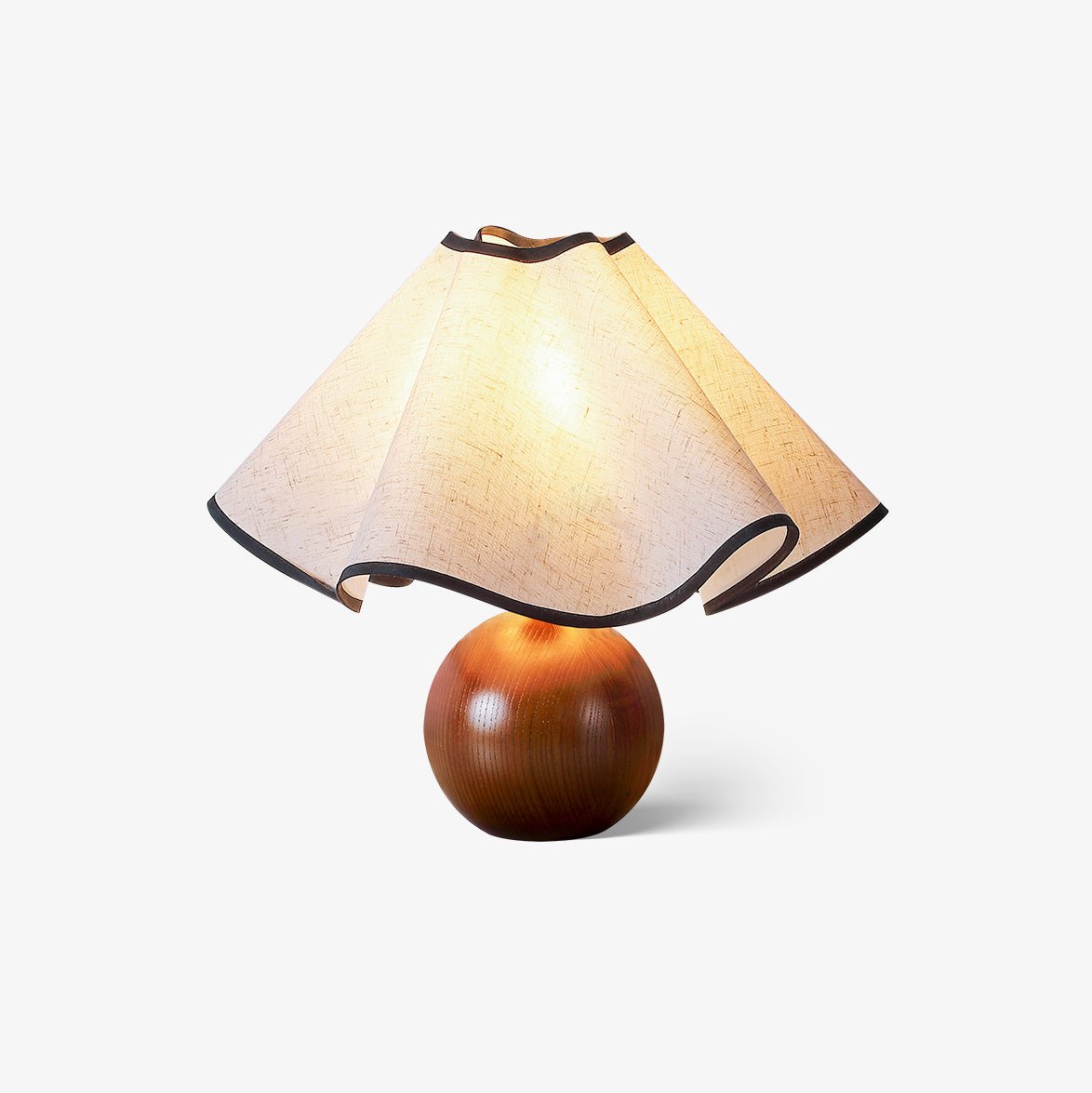 Kalion lámpara de mesa de madera y tejido