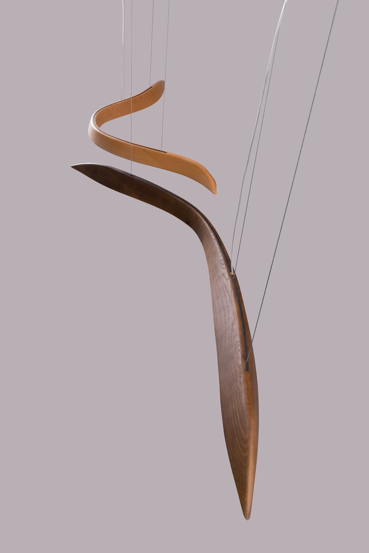 Queral lámpara colgante Flow minimalista de madera