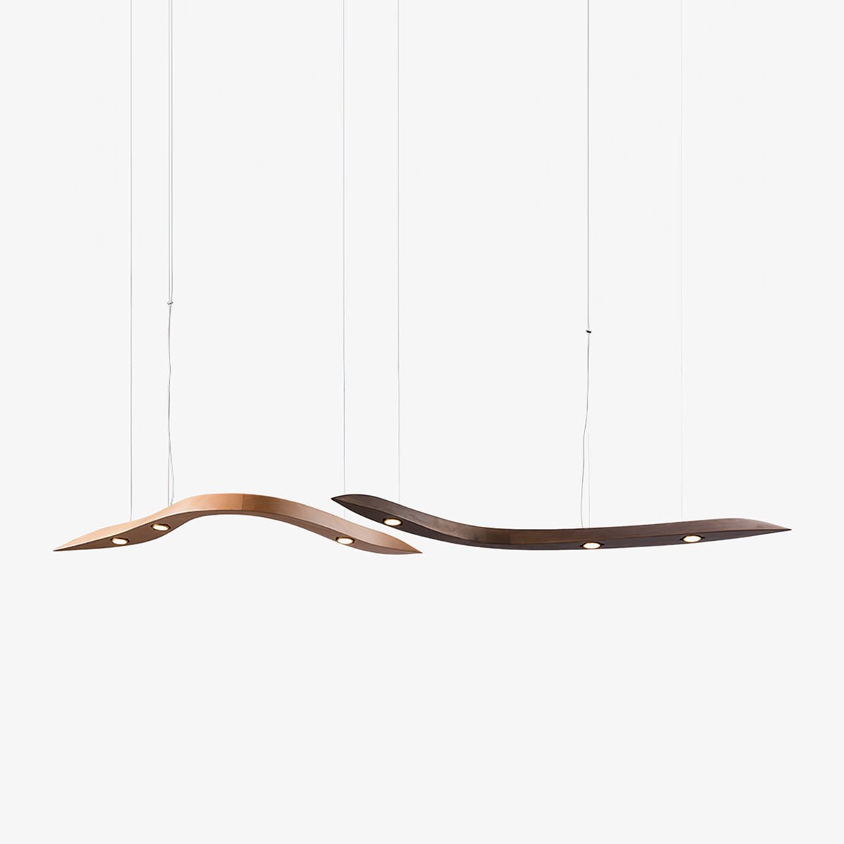 Queral lámpara colgante Flow minimalista de madera