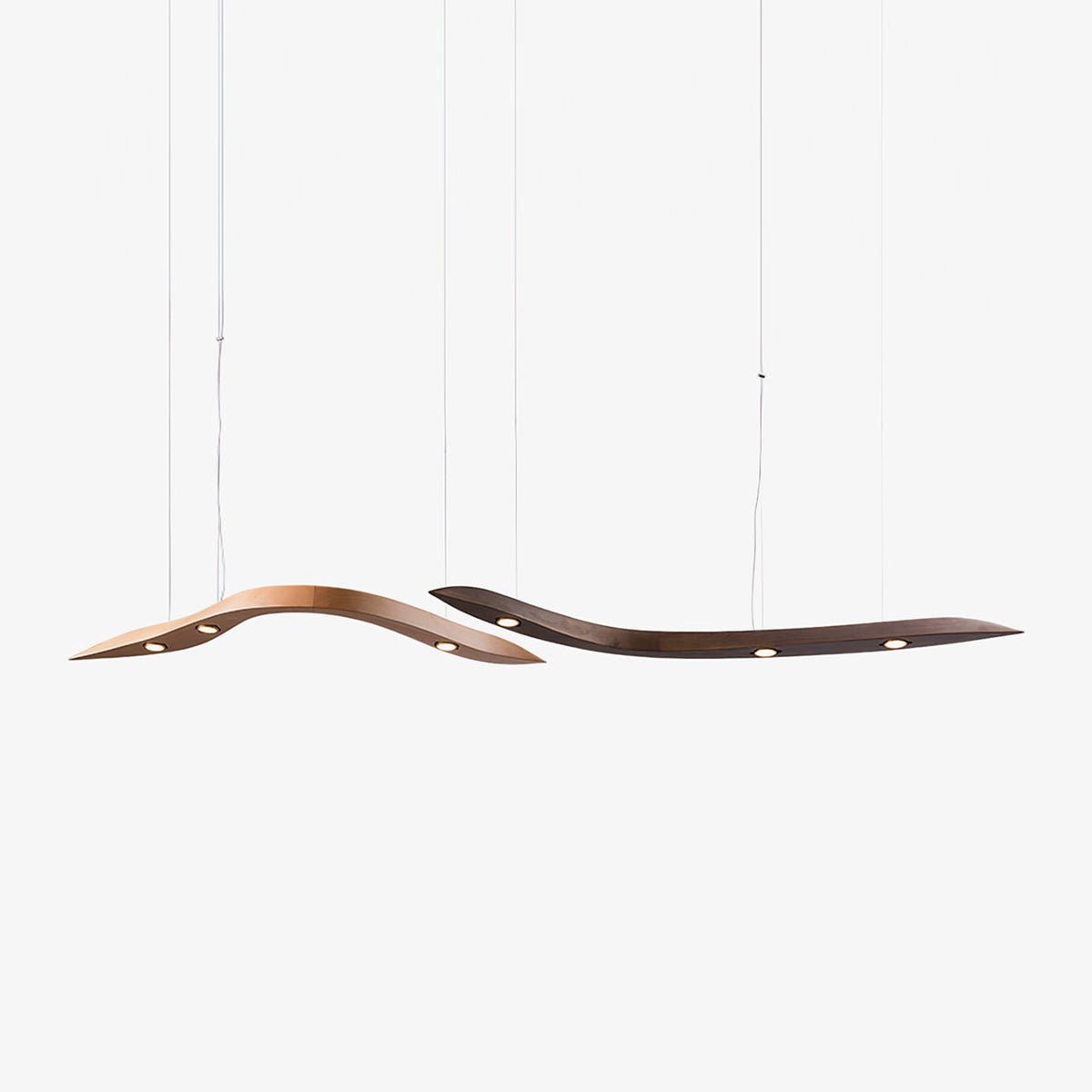 Queral lámpara colgante Flow minimalista de madera