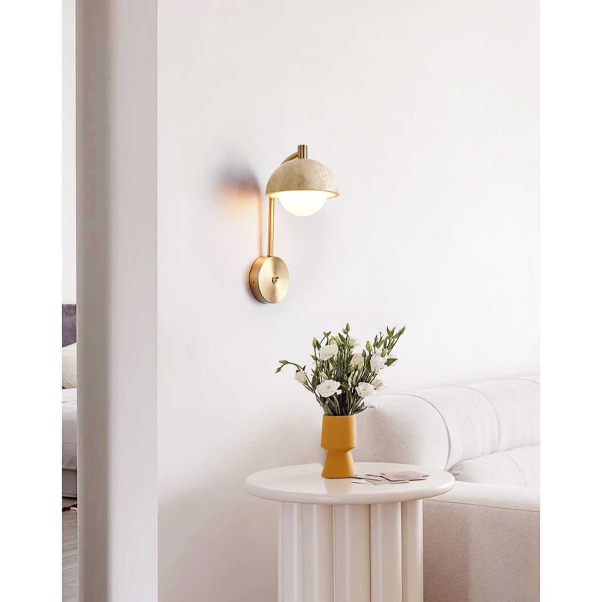 Valelaine aplique de pared travertino