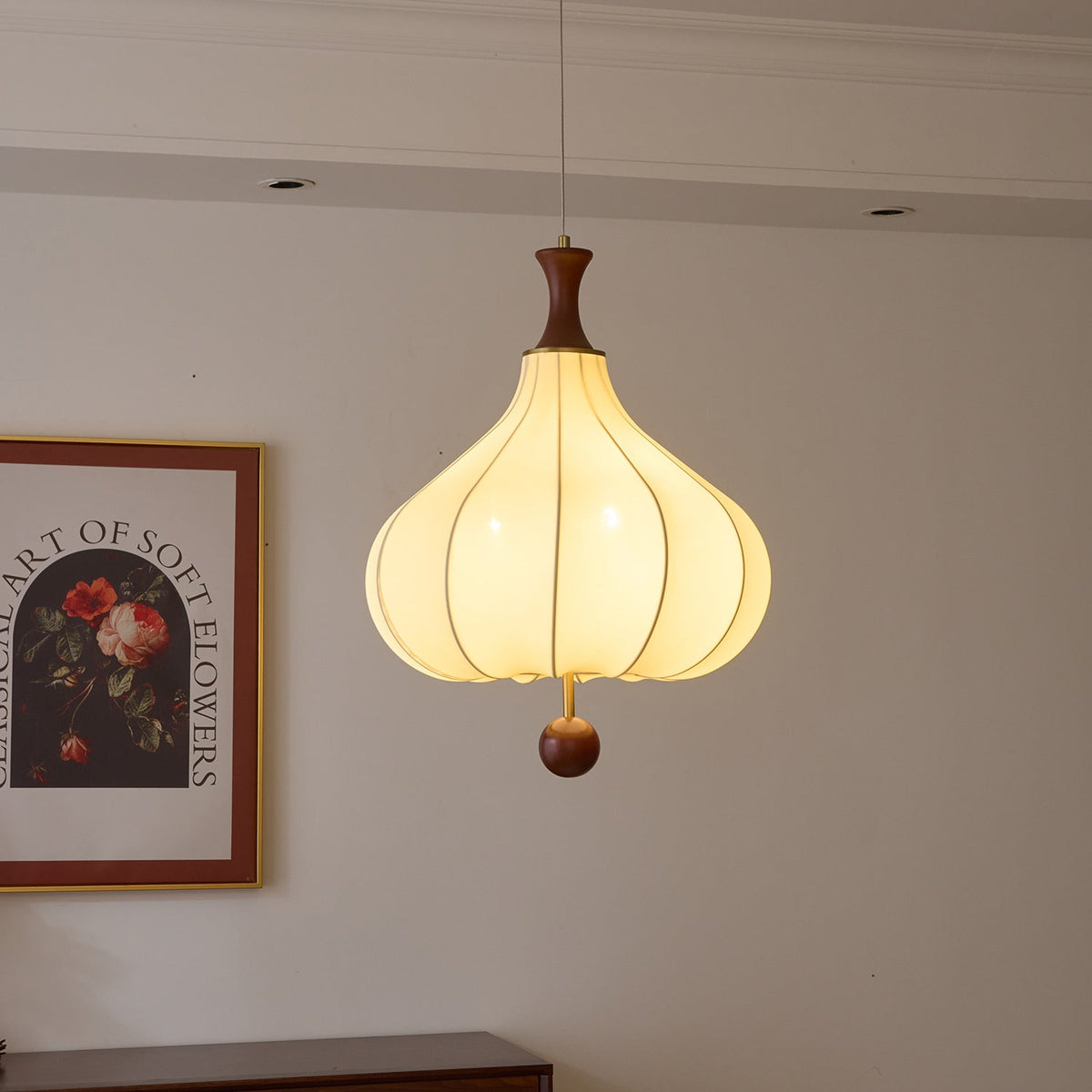 Mymira lámpara colgante de madera con elegancia tradicional