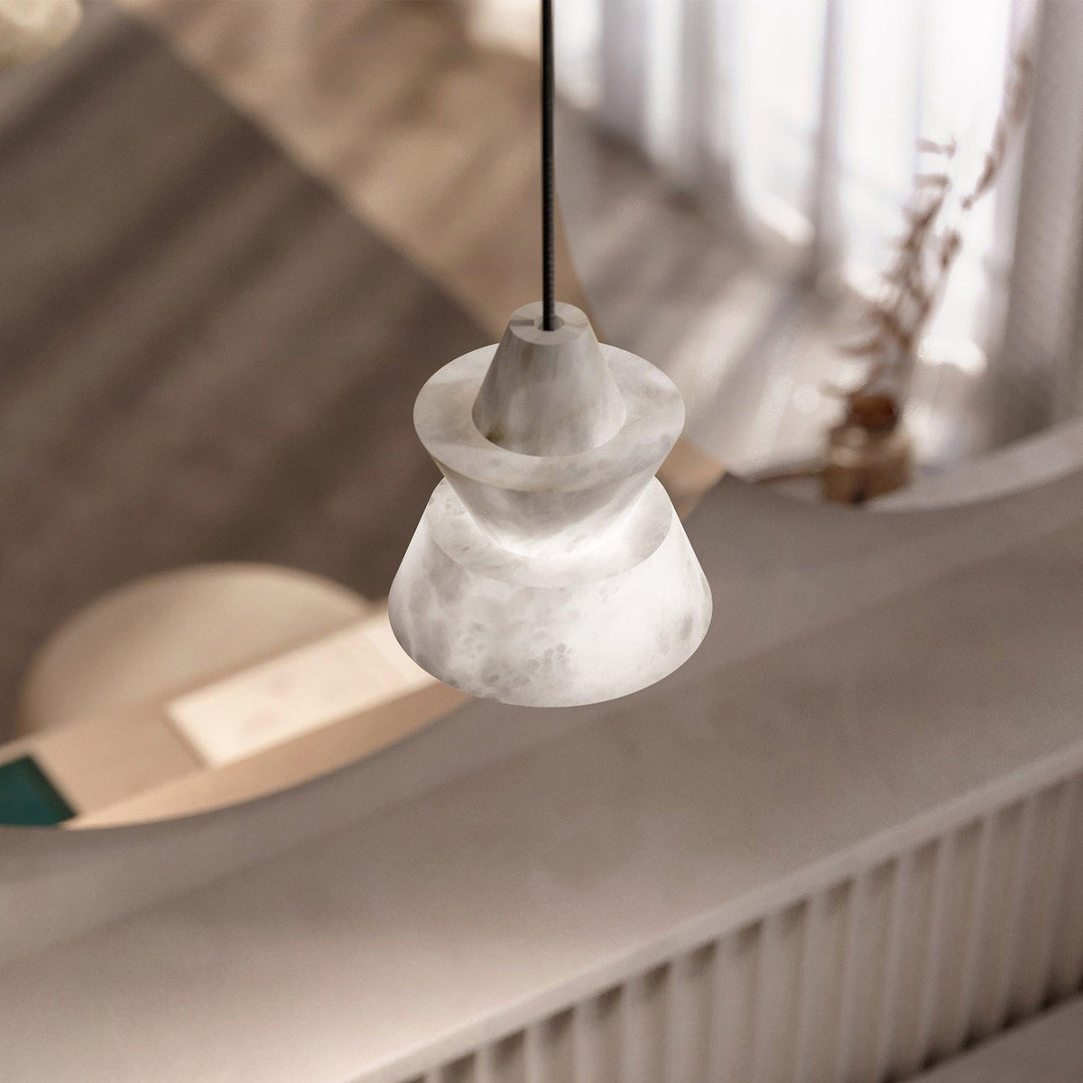 Curineth lámpara colgante minimalista de alabastro