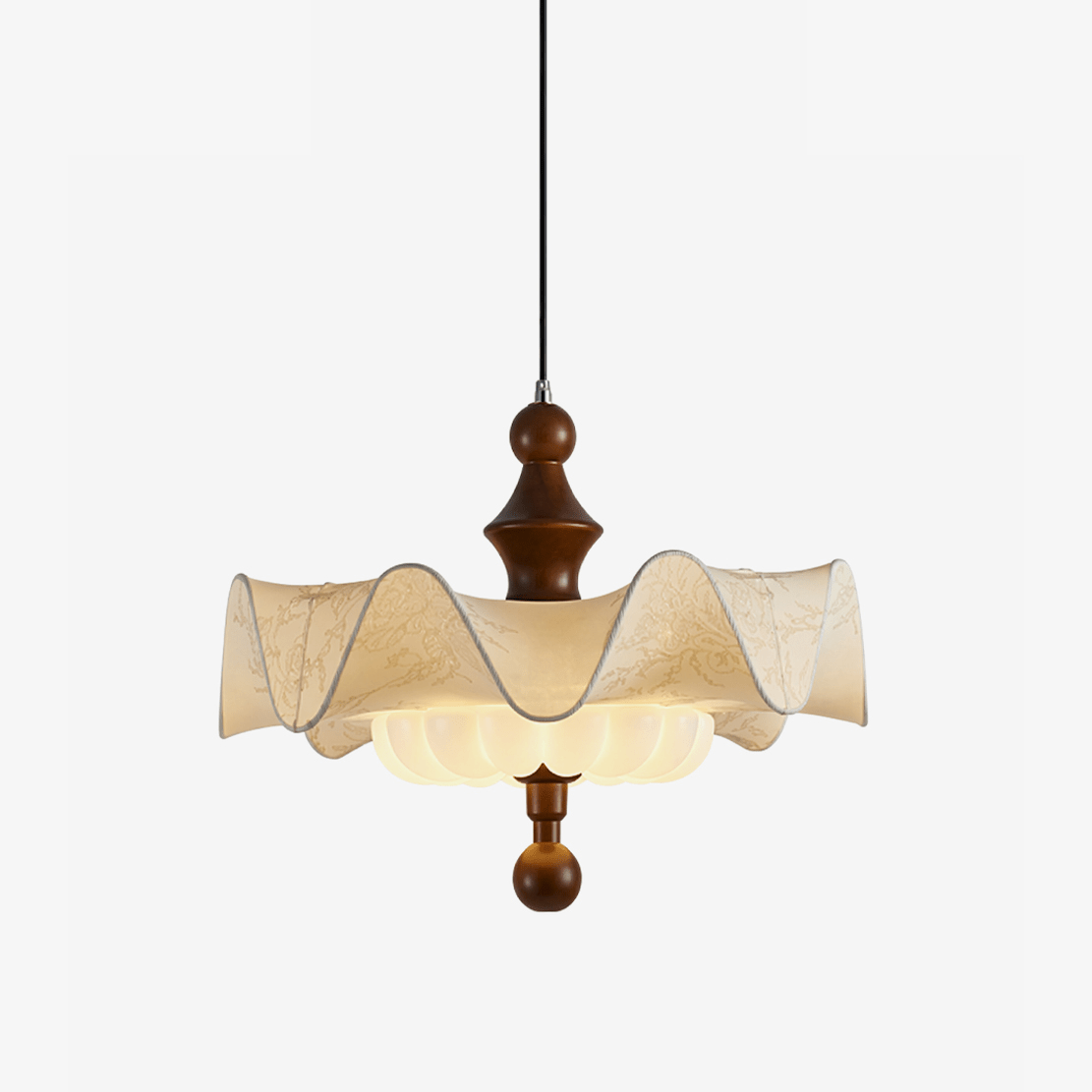 Vivienne lámpara colgante Whisper con borde festoneado