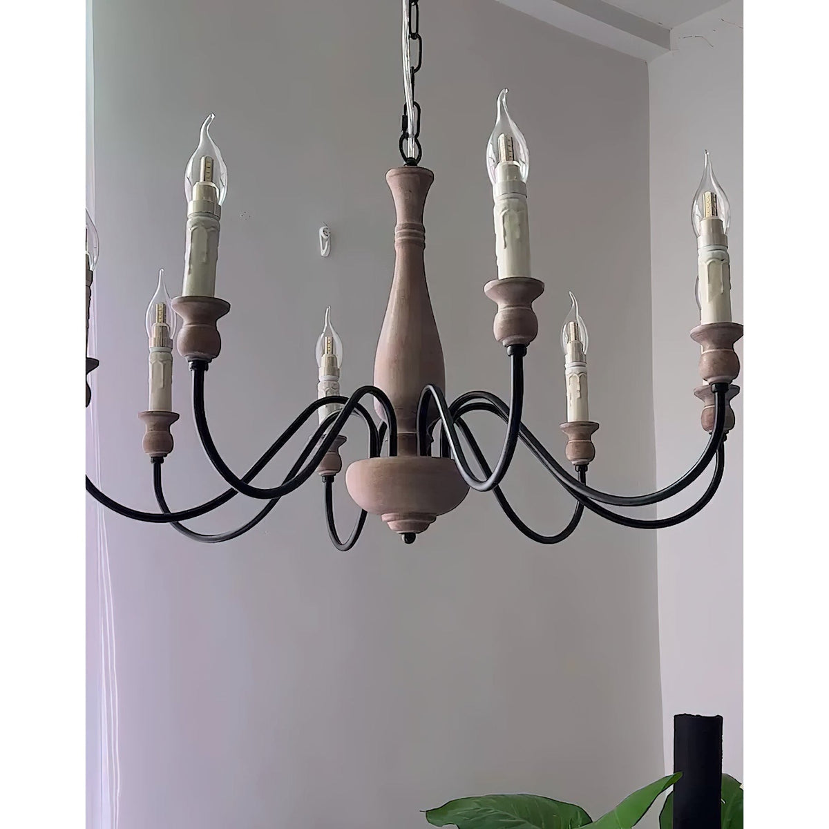 Viraarena lámpara de araña rústica de estilo campestre