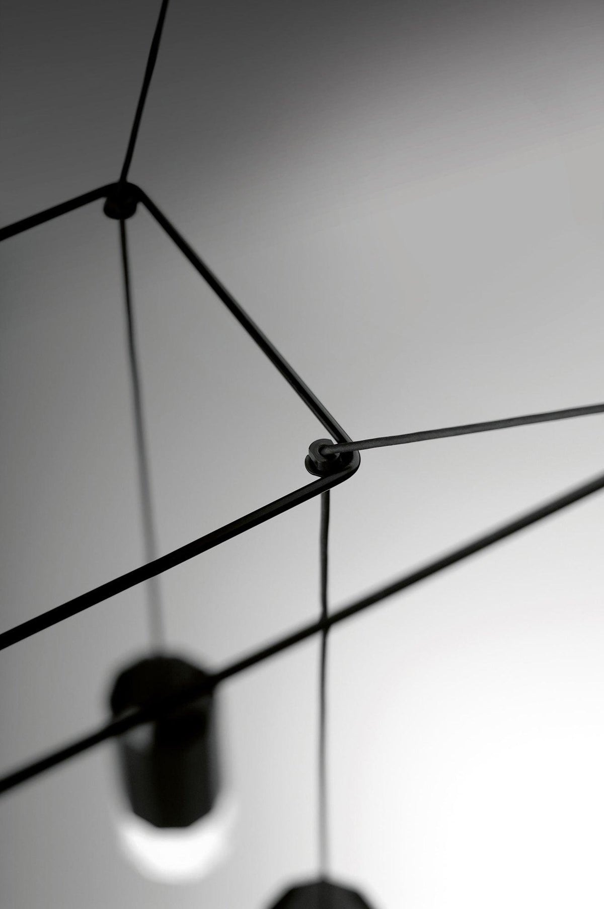 Elaalora lámpara colgante geométrica de cable negro LED