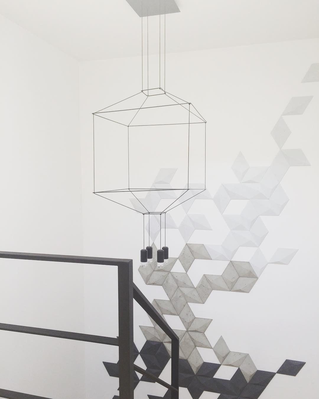 Elaalora lámpara colgante geométrica de cable negro LED