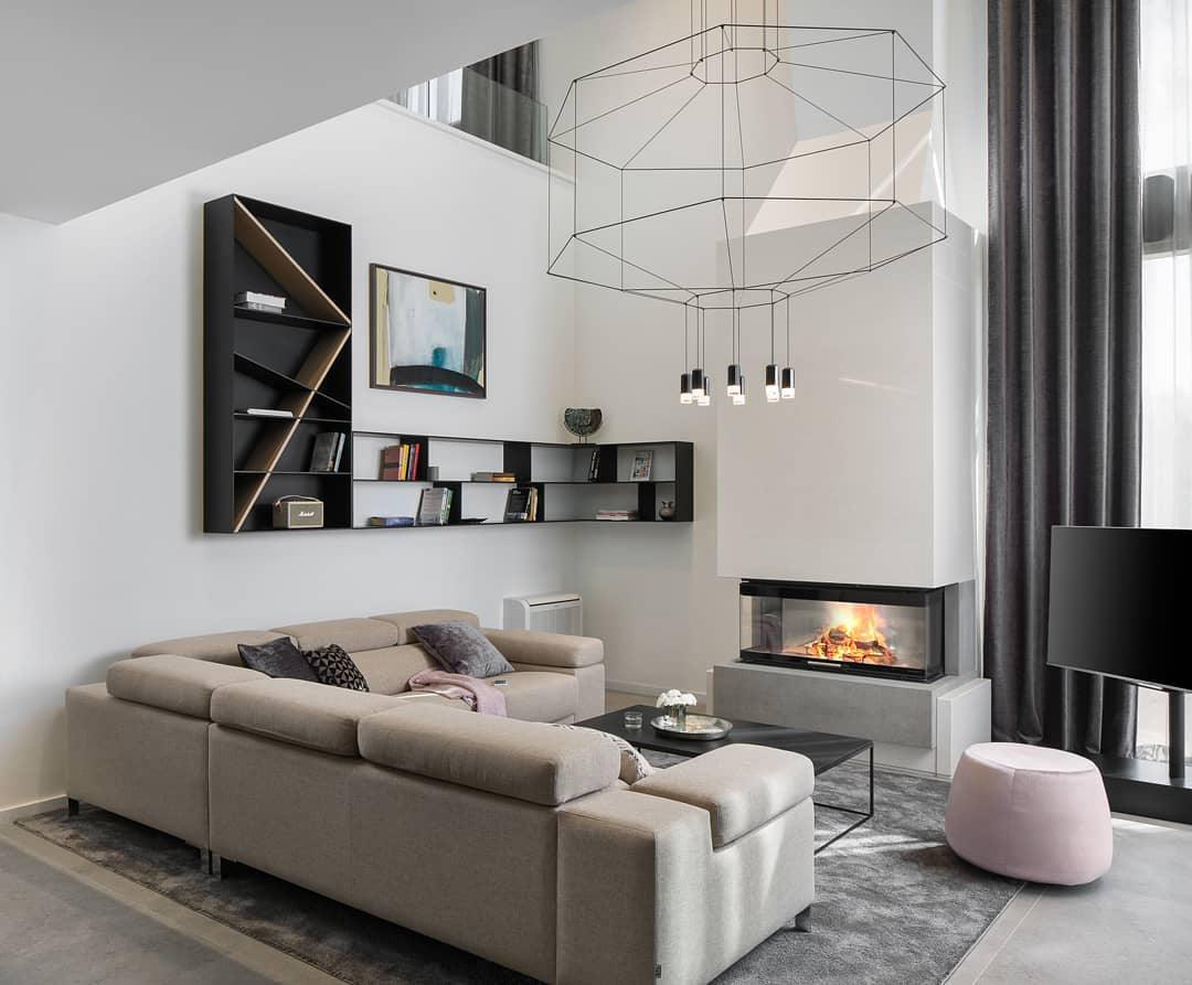 Elaalora lámpara colgante geométrica de cable negro LED