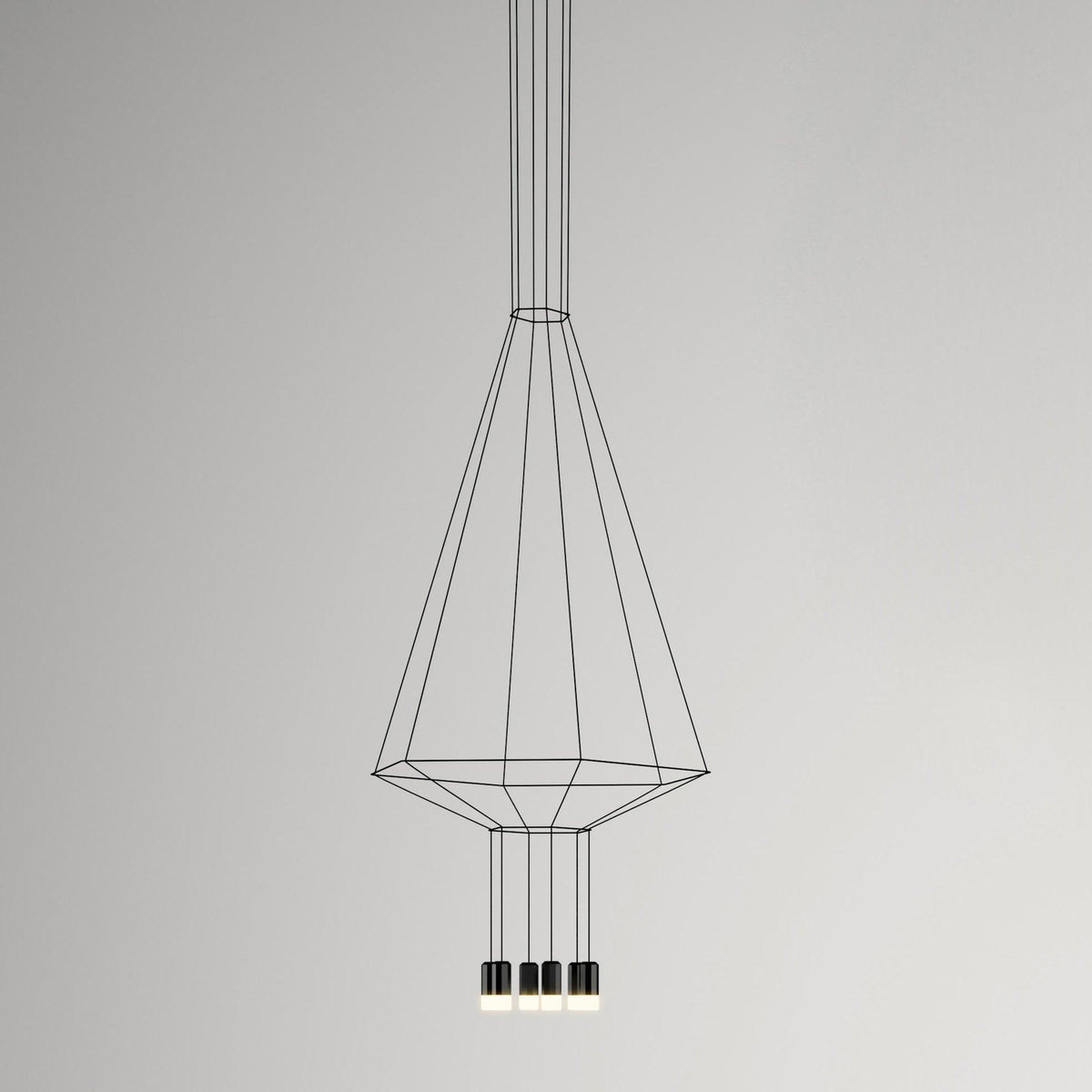 Elaalora lámpara colgante geométrica de cable negro LED