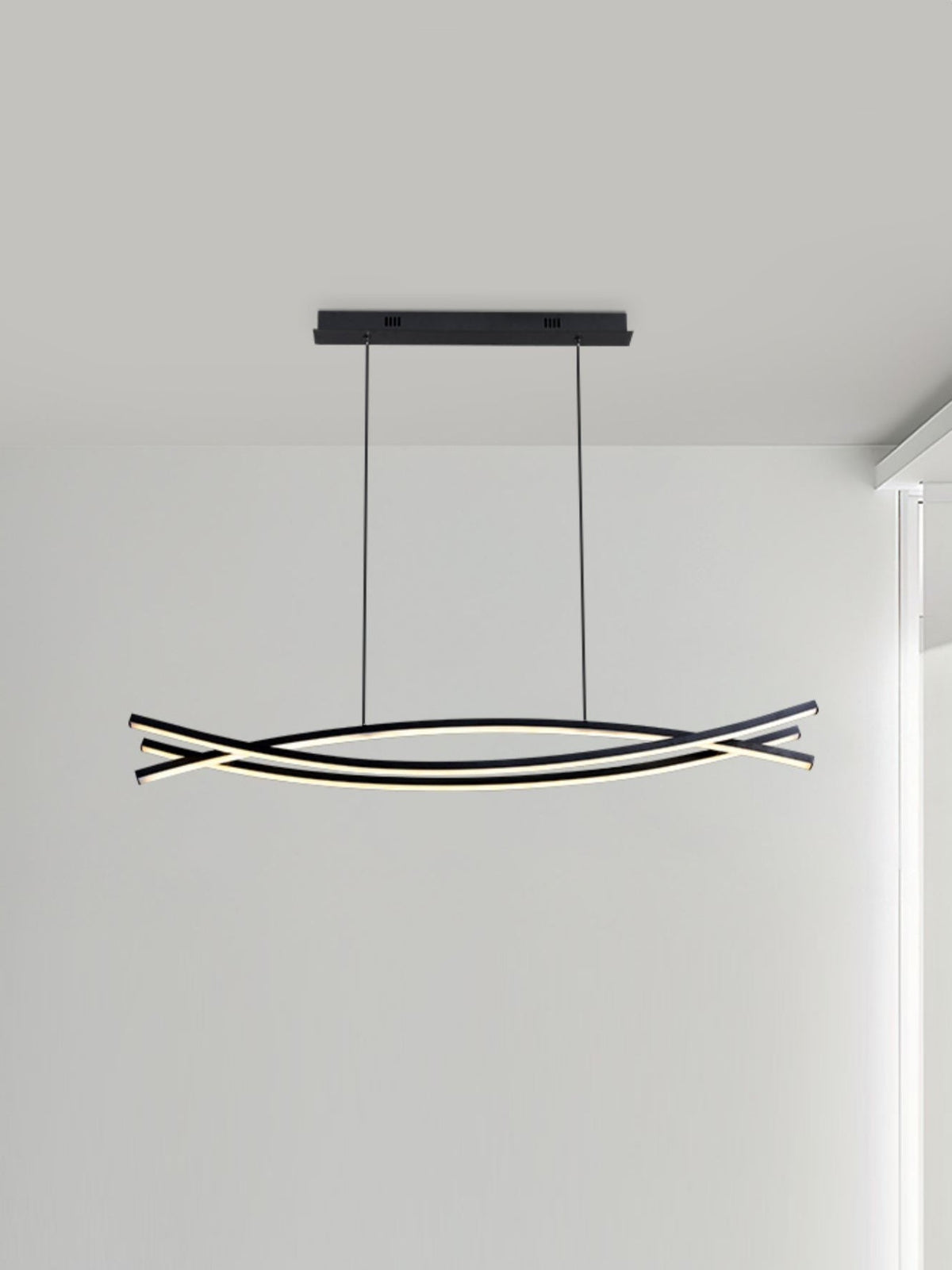 Curinis lámpara de araña moderna minimalista con arte LED