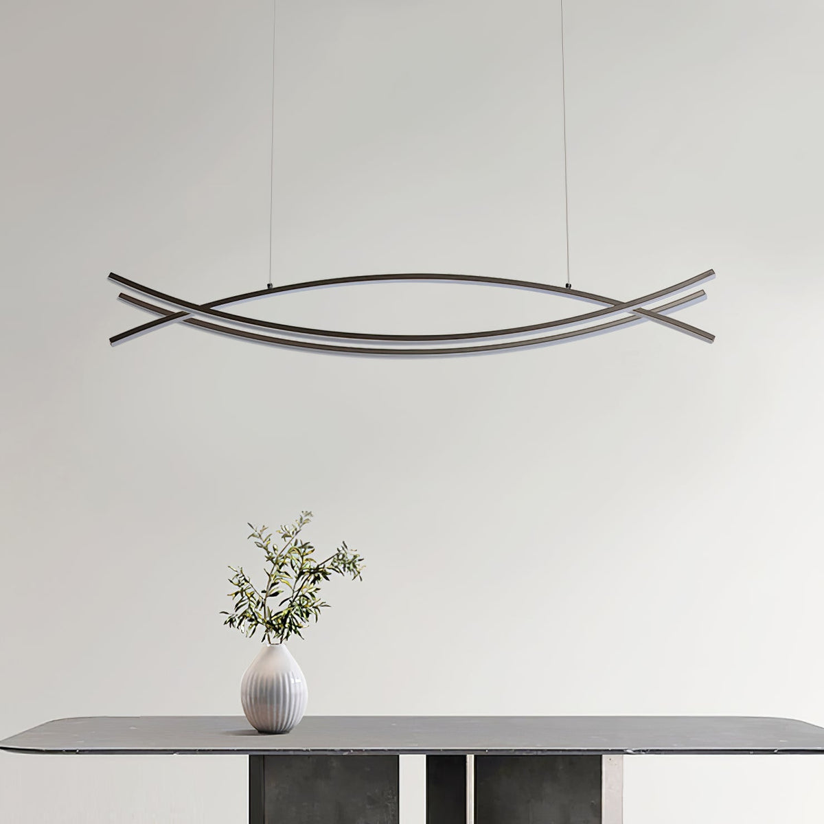 Curinis lámpara de araña moderna minimalista con arte LED