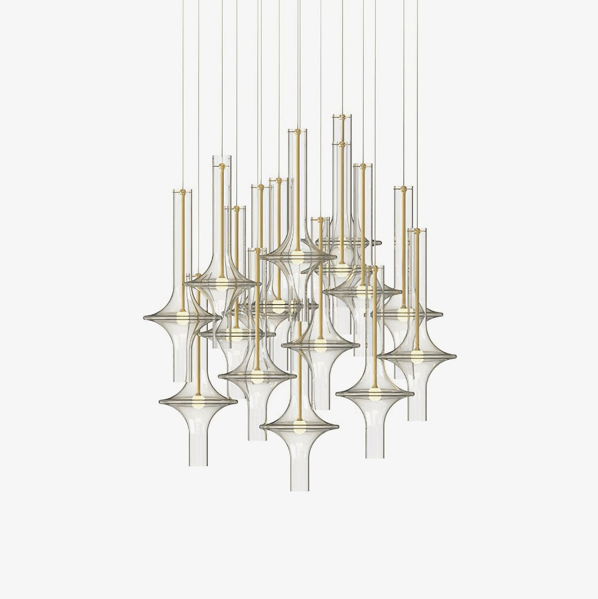 Sarenol lámpara colgante de vidrio industrial glam