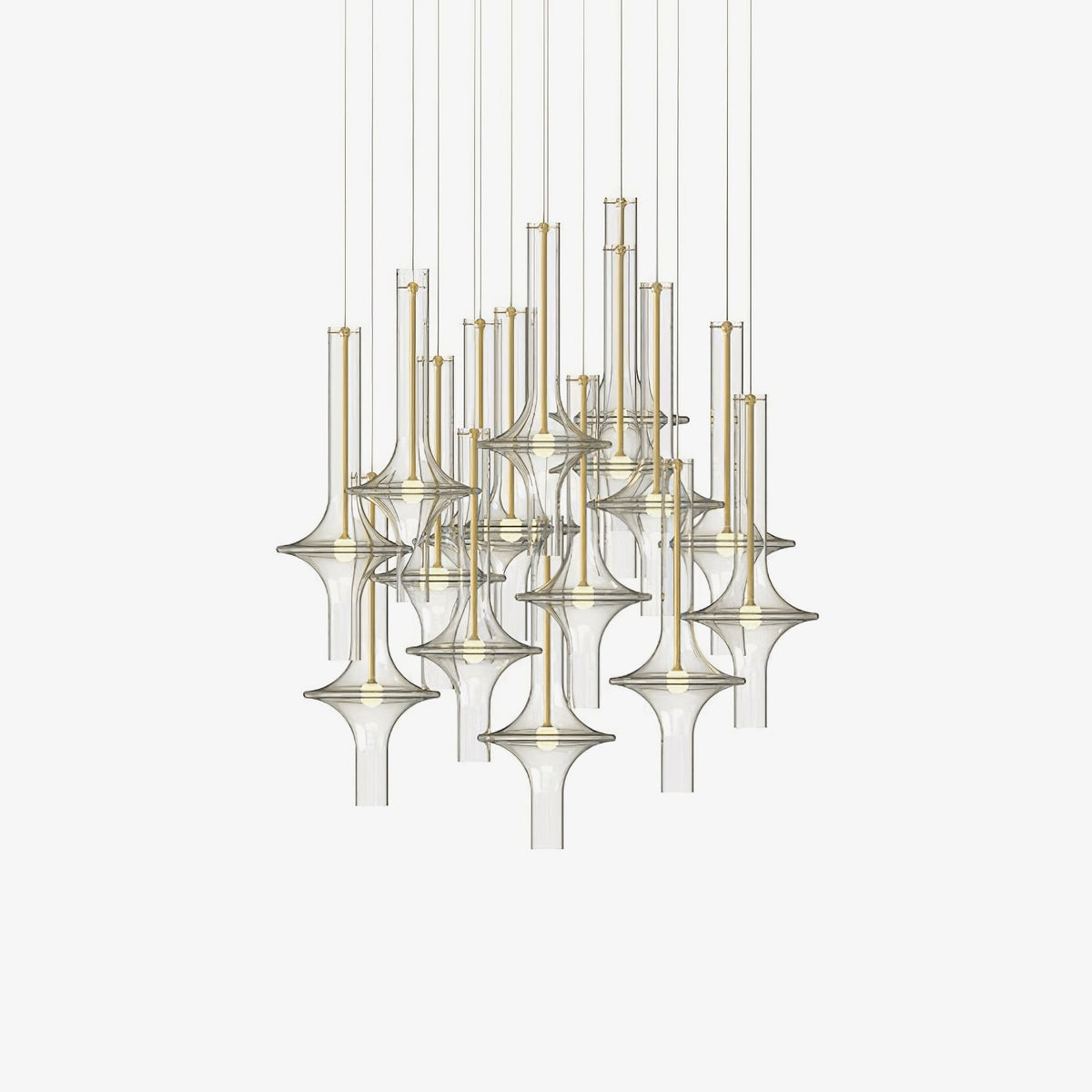 Sarenol lámpara colgante de vidrio industrial glam