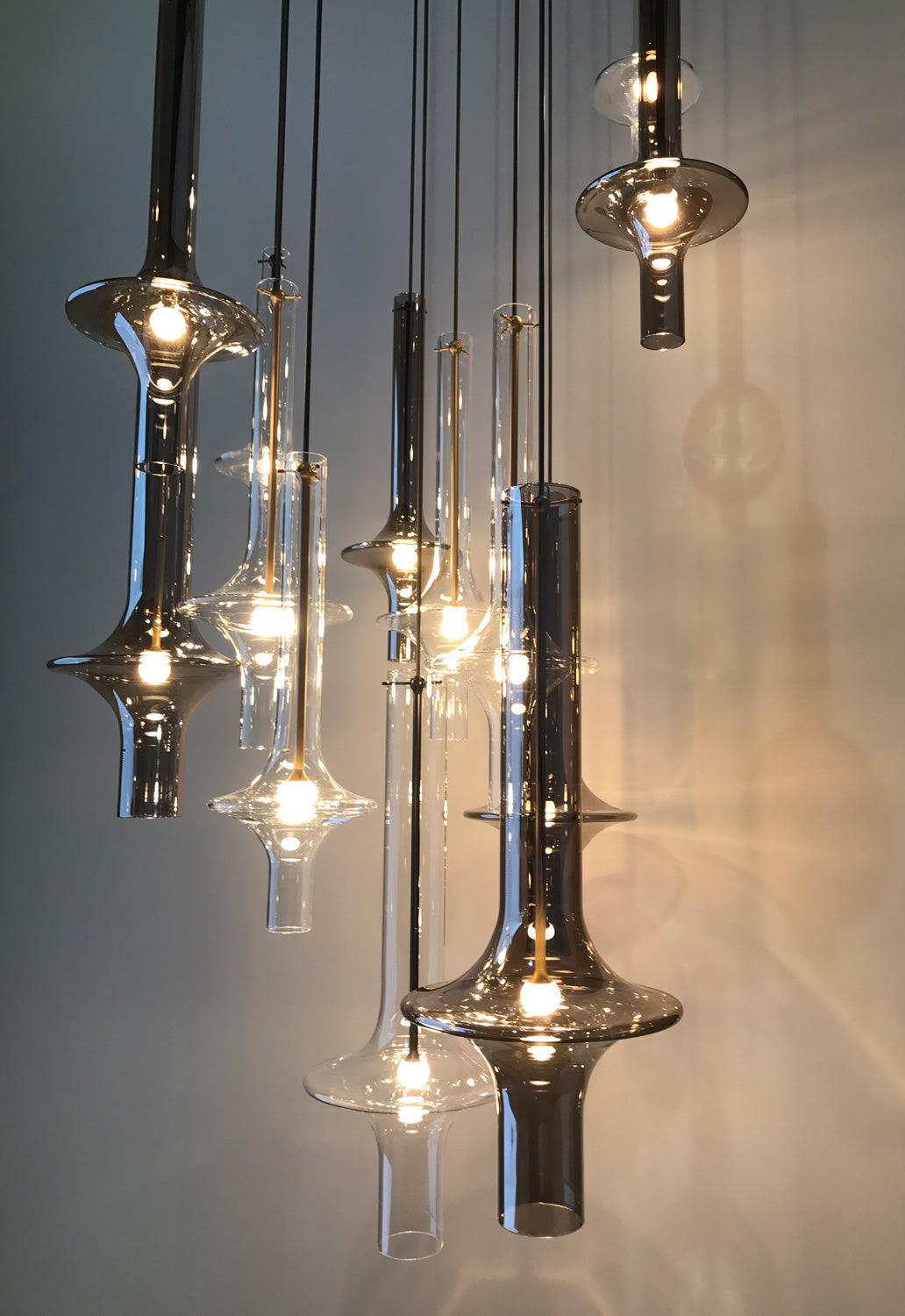 Sarenol lámpara colgante de vidrio industrial glam