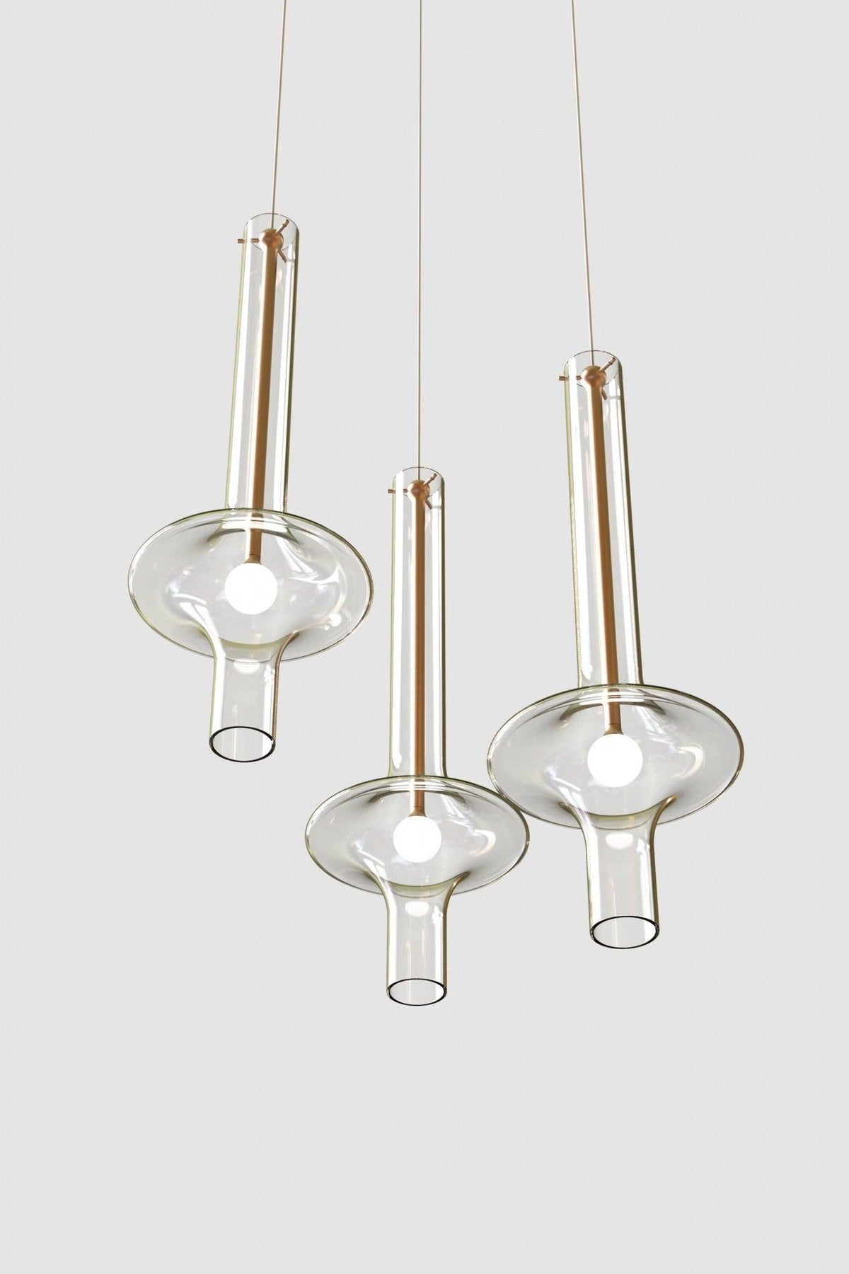Sarenol lámpara colgante de vidrio industrial glam