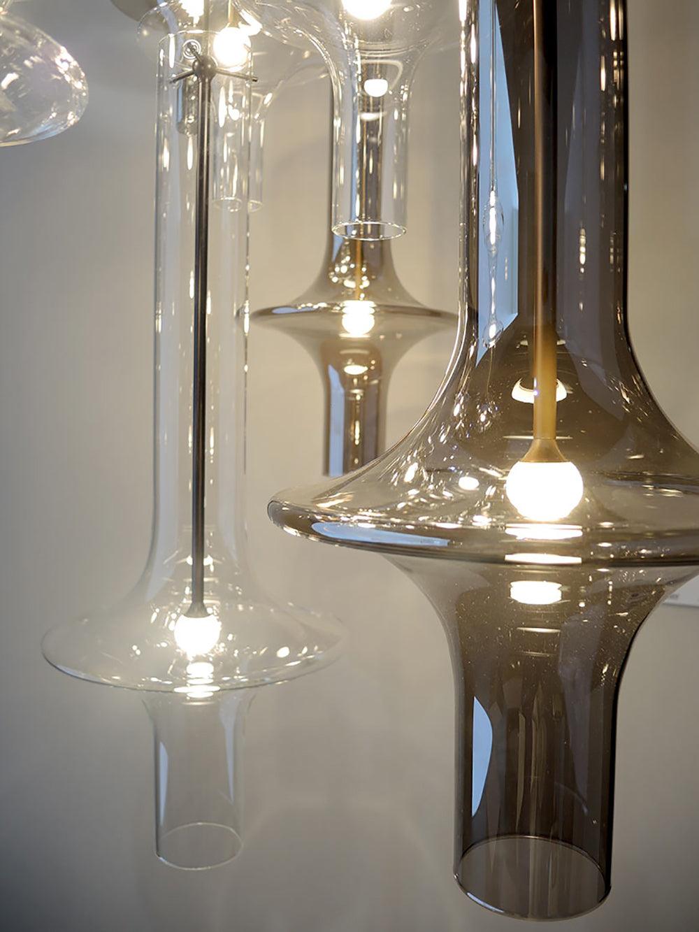 Sarenol lámpara colgante de vidrio industrial glam